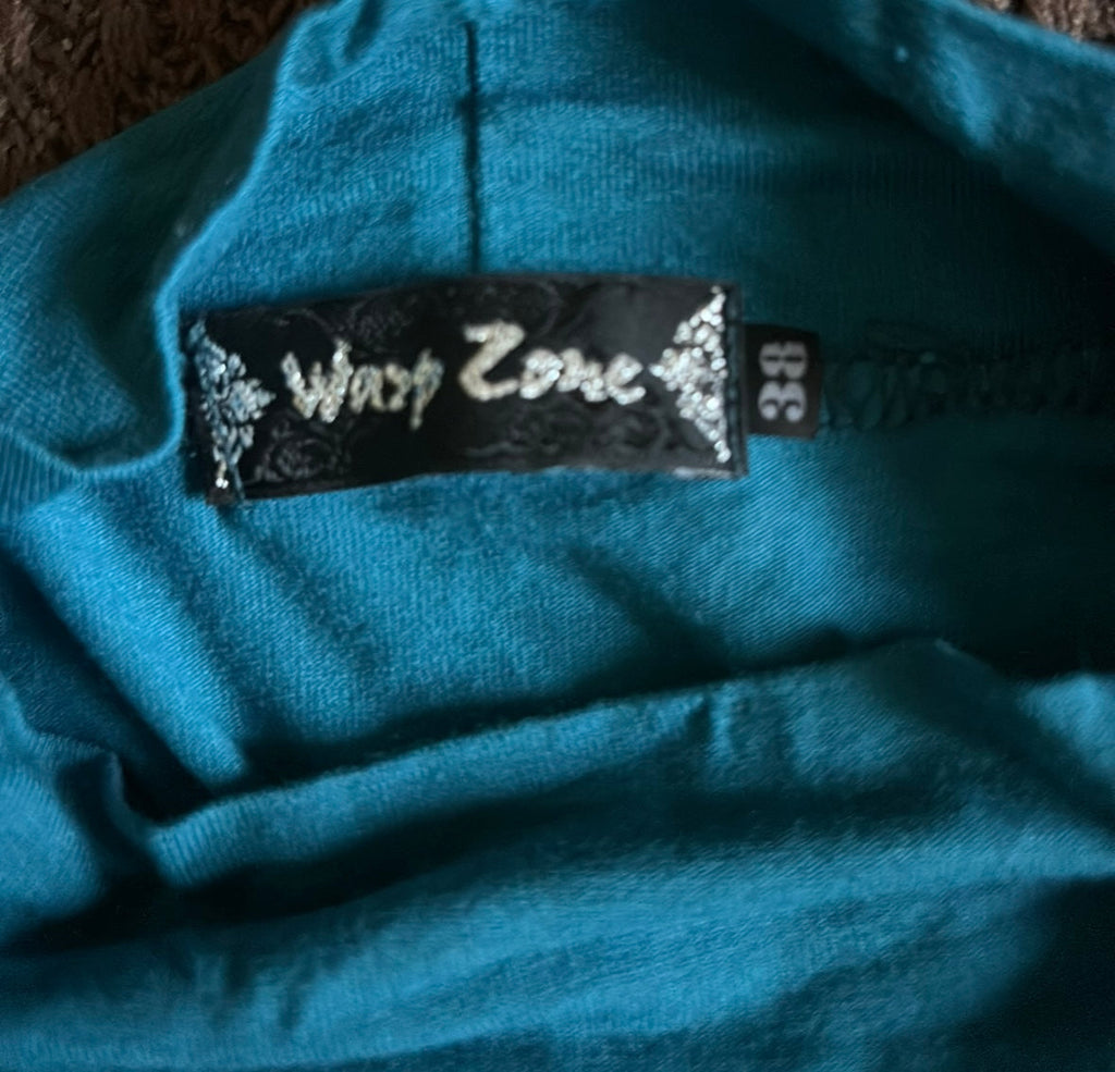 Top vintage War Zone – turkusowy | Rozmiar M y2k 2000s