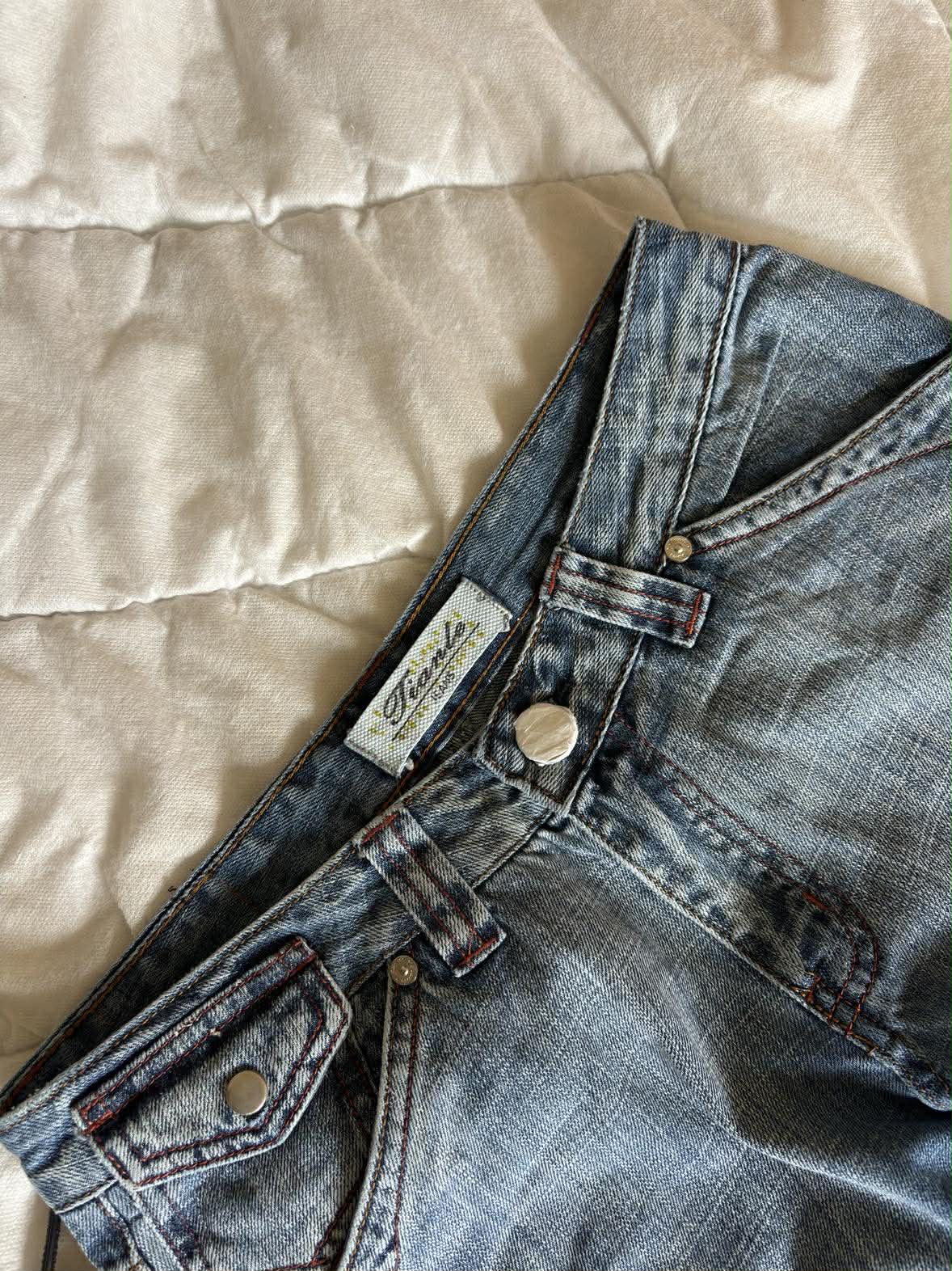 Vintage Spodnie Dzwony Jeans – Y2K / Boho | Rozmiar 29 | Długość 108 cm