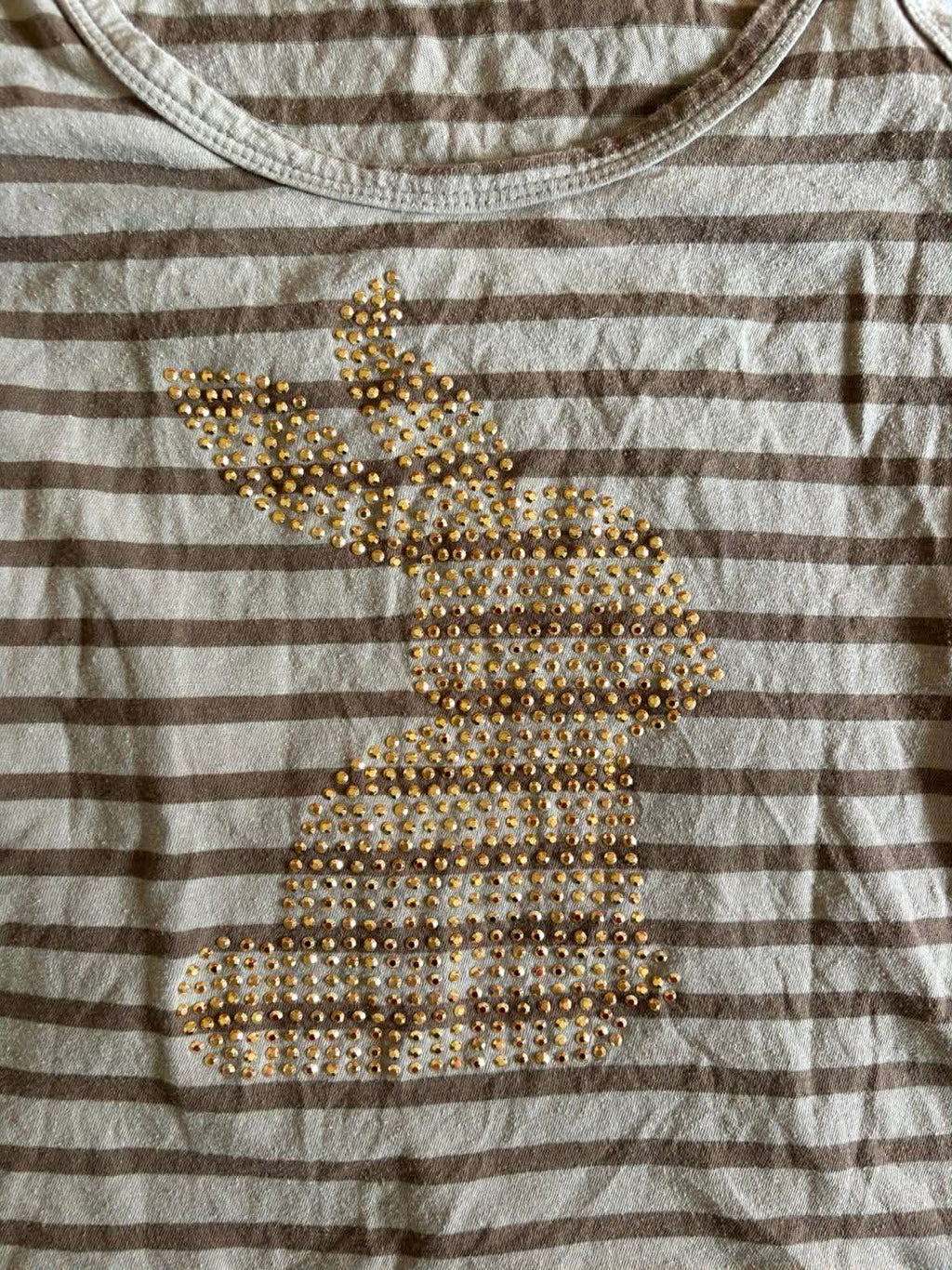 Vintage Bluzka w Paski z Cekinami Królik Tally Weijl – Y2K / Retro | Rozmiar M