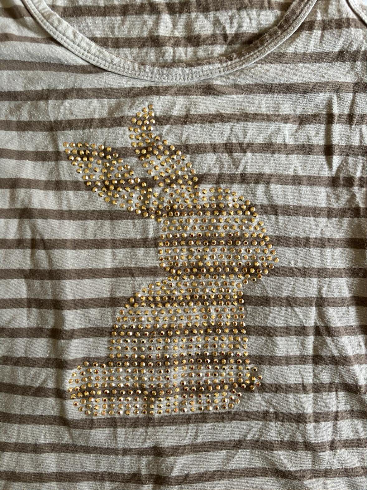 Vintage Bluzka w Paski z Cekinami Królik Tally Weijl – Y2K / Retro | Rozmiar M