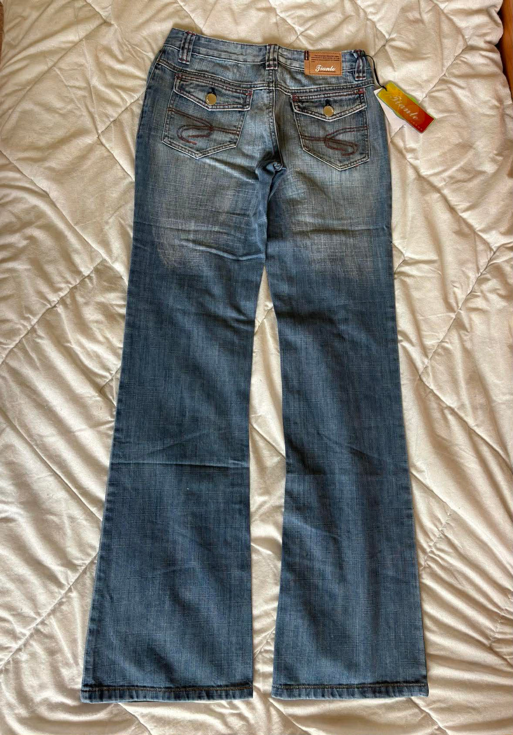 Vintage Spodnie Dzwony Jeans – Y2K / Boho | Rozmiar 28 | Długość 107 cm