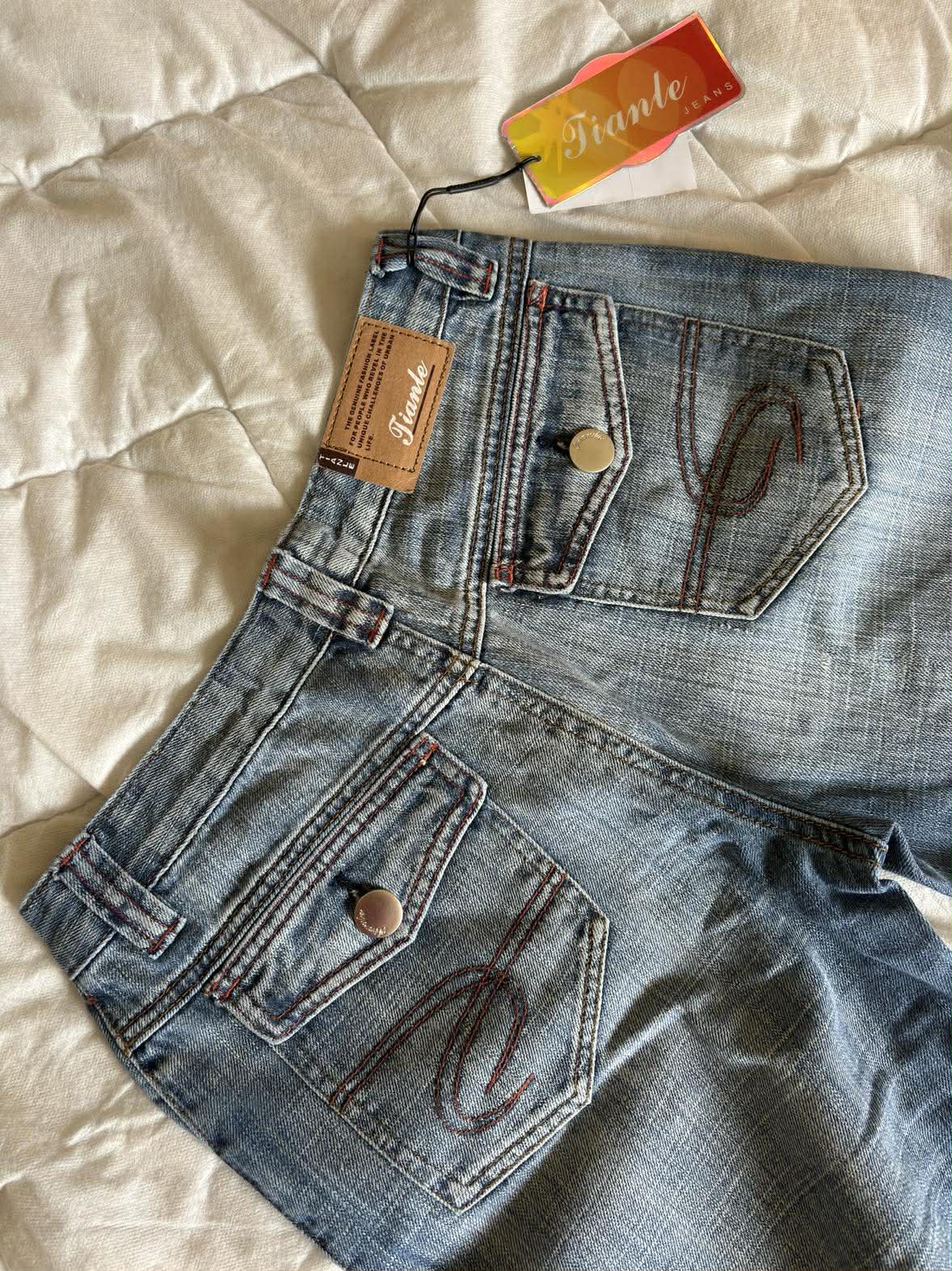 Vintage Spodnie Dzwony Jeans – Y2K / Boho | Rozmiar 28 | Długość 107 cm