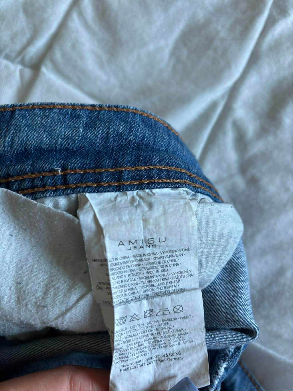 Vintage Spódnica Mini Jeansowa Amisu – Y2K / Coquette / Denim | Rozmiar S