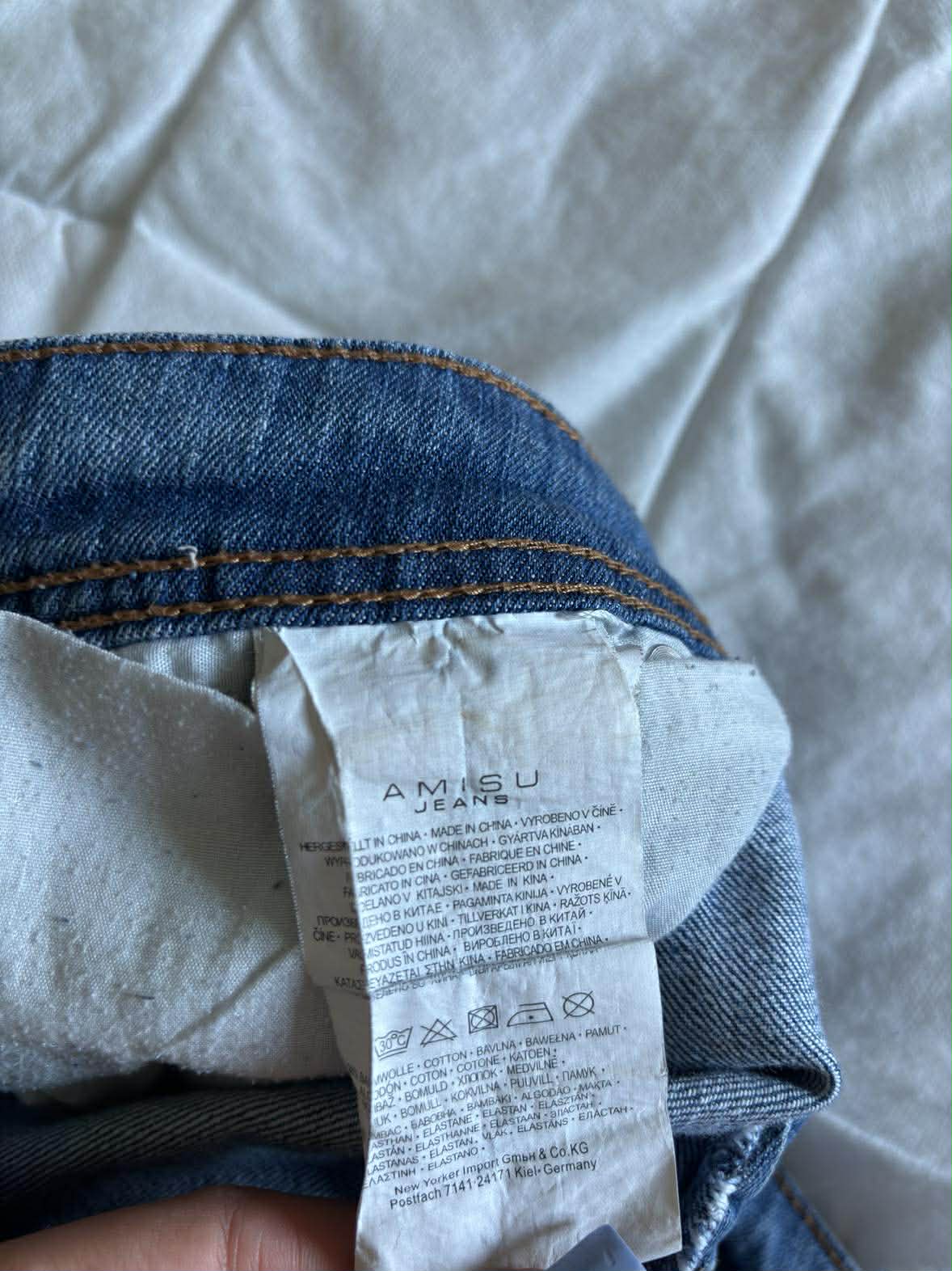 Vintage Spódnica Mini Jeansowa Amisu – Y2K / Coquette / Denim | Rozmiar S