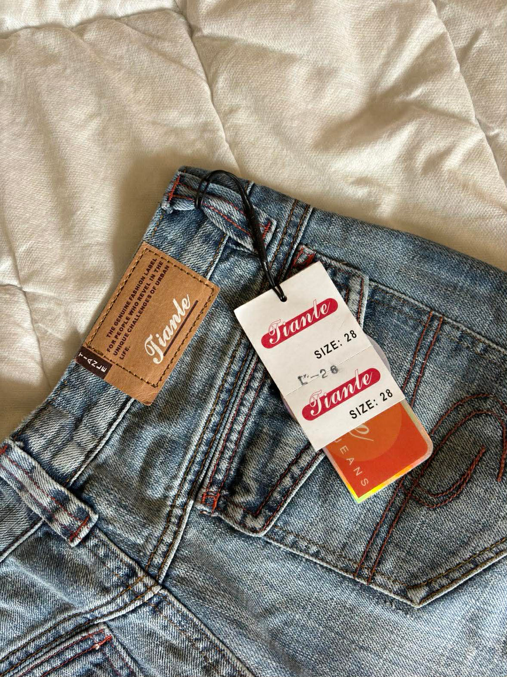 Vintage Spodnie Dzwony Jeans – Y2K / Boho | Rozmiar 28 | Długość 107 cm
