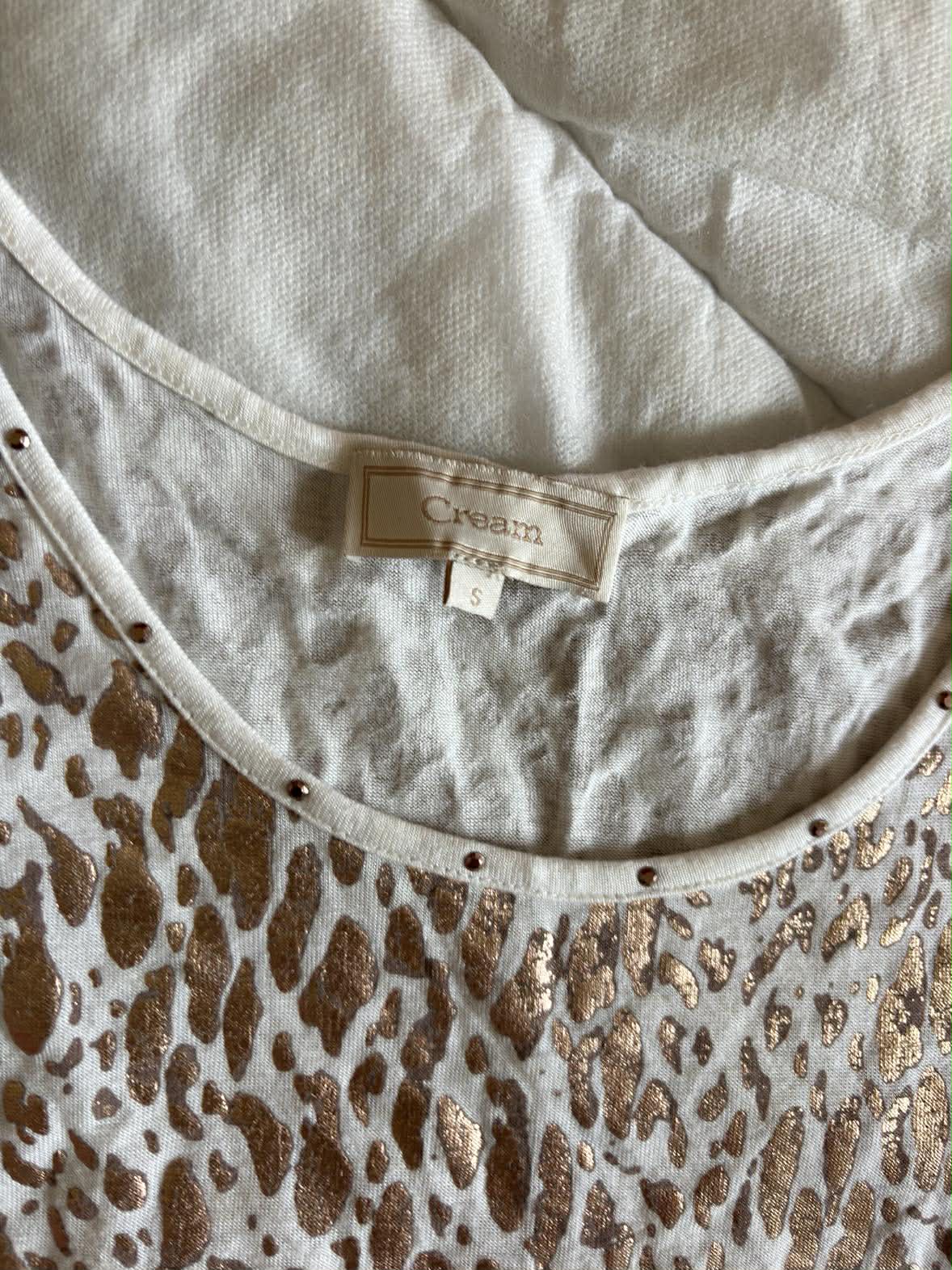 Vintage Top Złoty 100% Wiskoza – Boho / Coquette | Rozmiar S