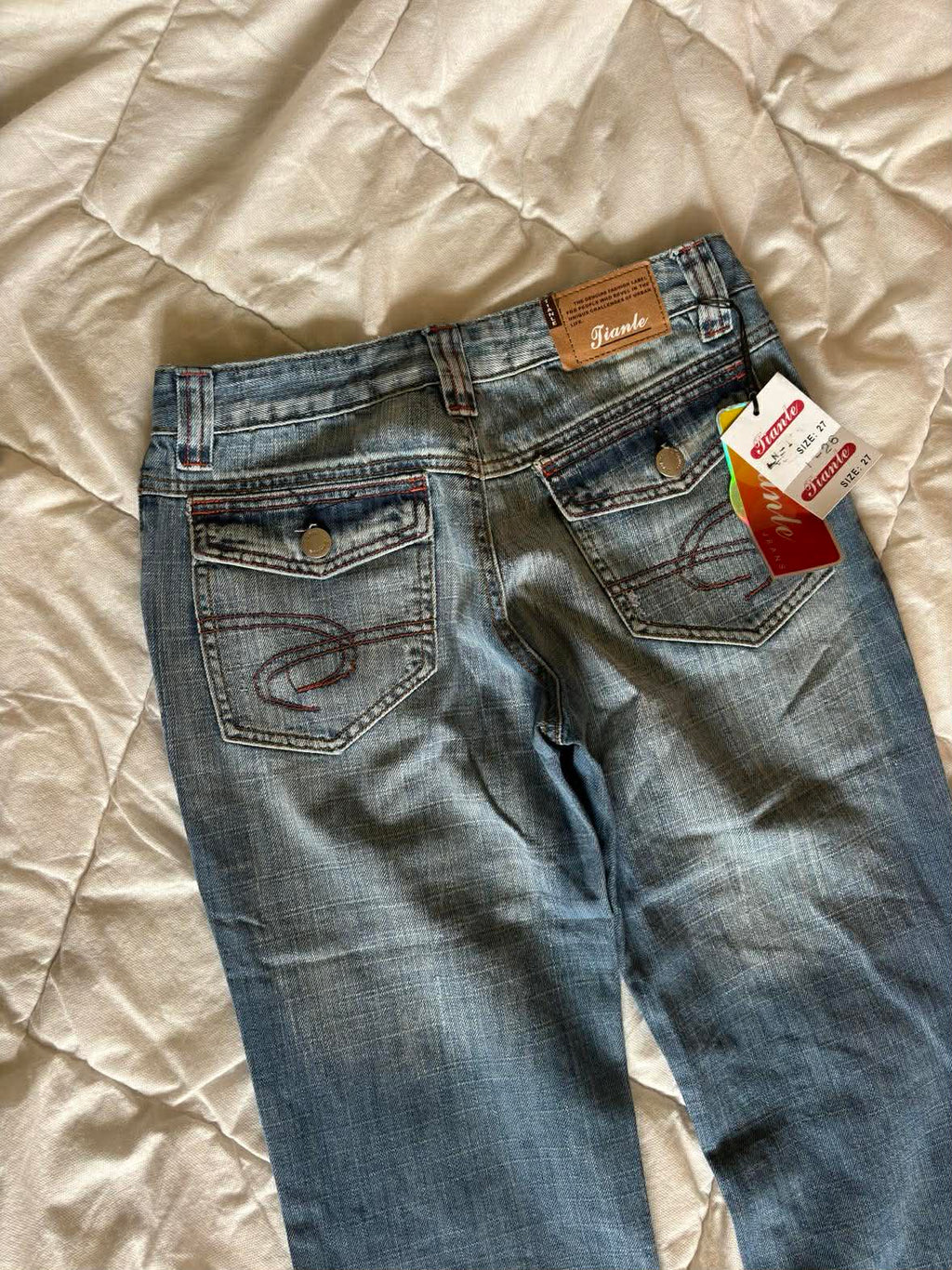 Vintage Spodnie Dzwony Jeans – Y2K / Boho | Rozmiar 27 | Długość 105 cm