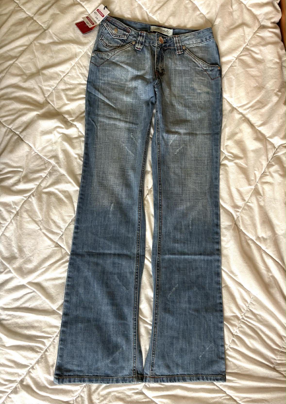 Vintage Spodnie Dzwony Jeans – Y2K / Boho | Rozmiar 27 | Długość 105 cm