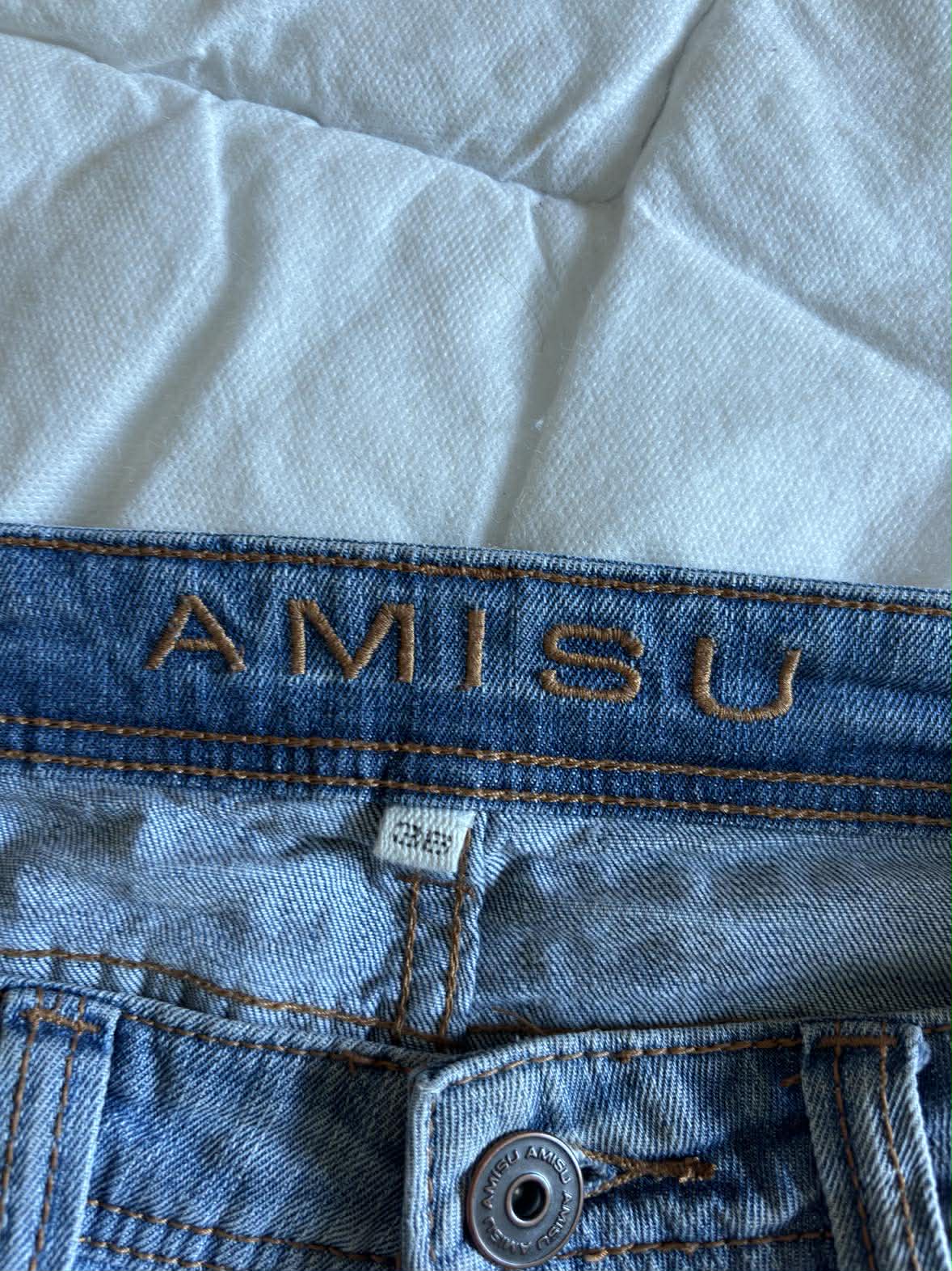 Vintage Spódnica Mini Jeansowa Amisu – Y2K / Coquette / Denim | Rozmiar S