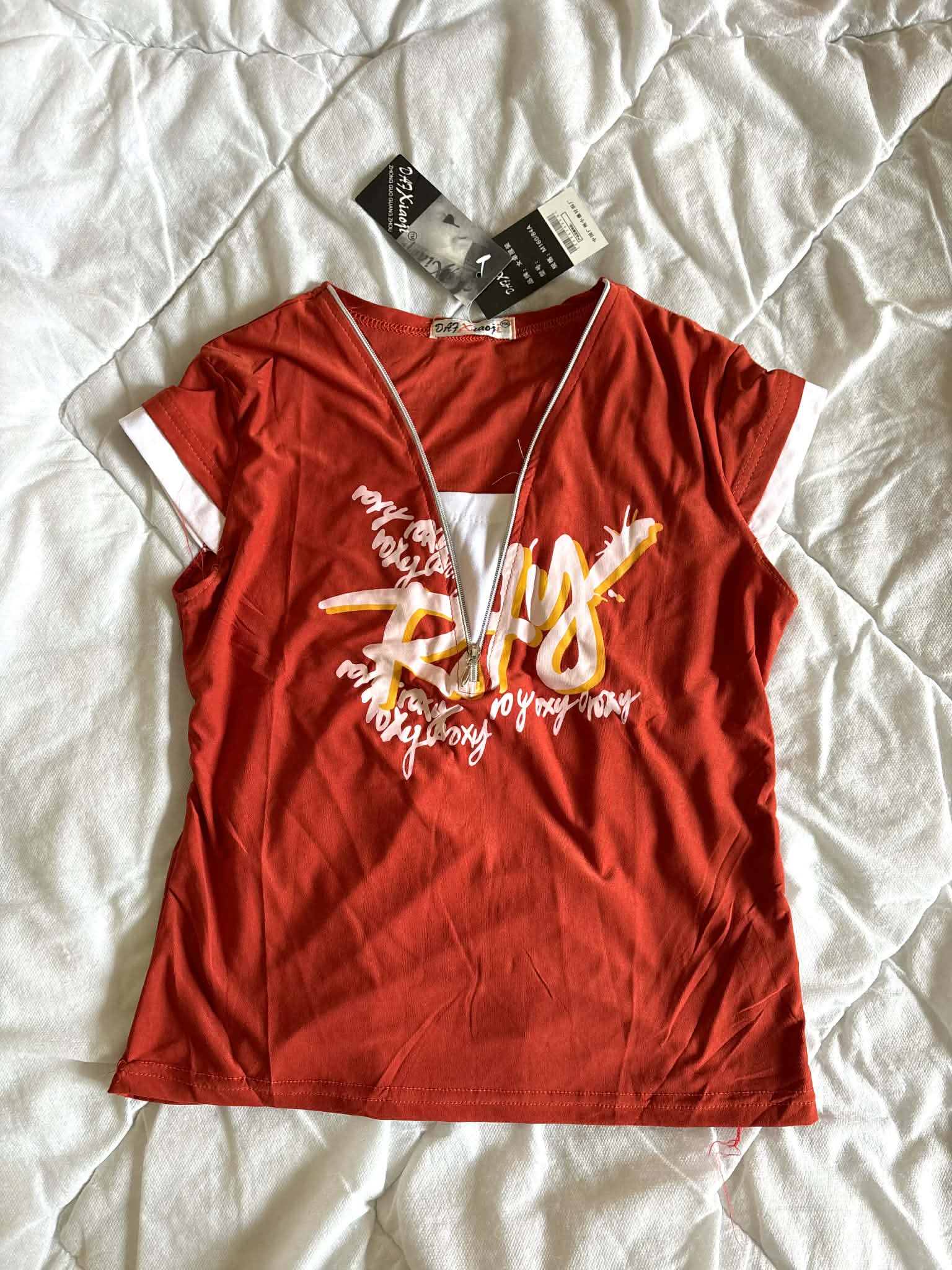 Czerwony T-shirt Y2K Streetwear – Vintage Graphic Tee