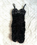 Sequins Ibiza Y2K Dress sukienka czarna mini z cekinami dopasowana – Vintage Glam